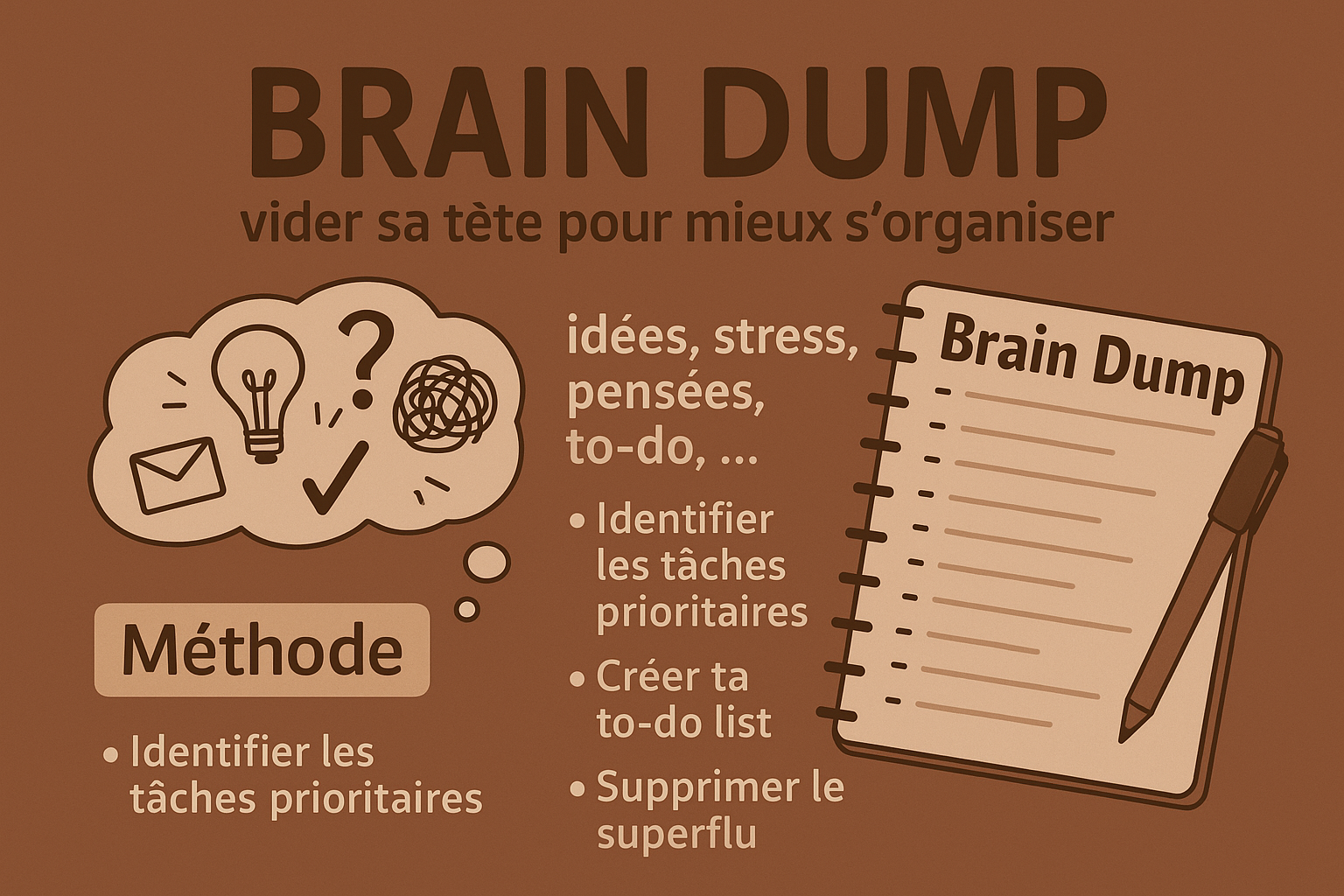 Brain Dump - Méthode d'organisation